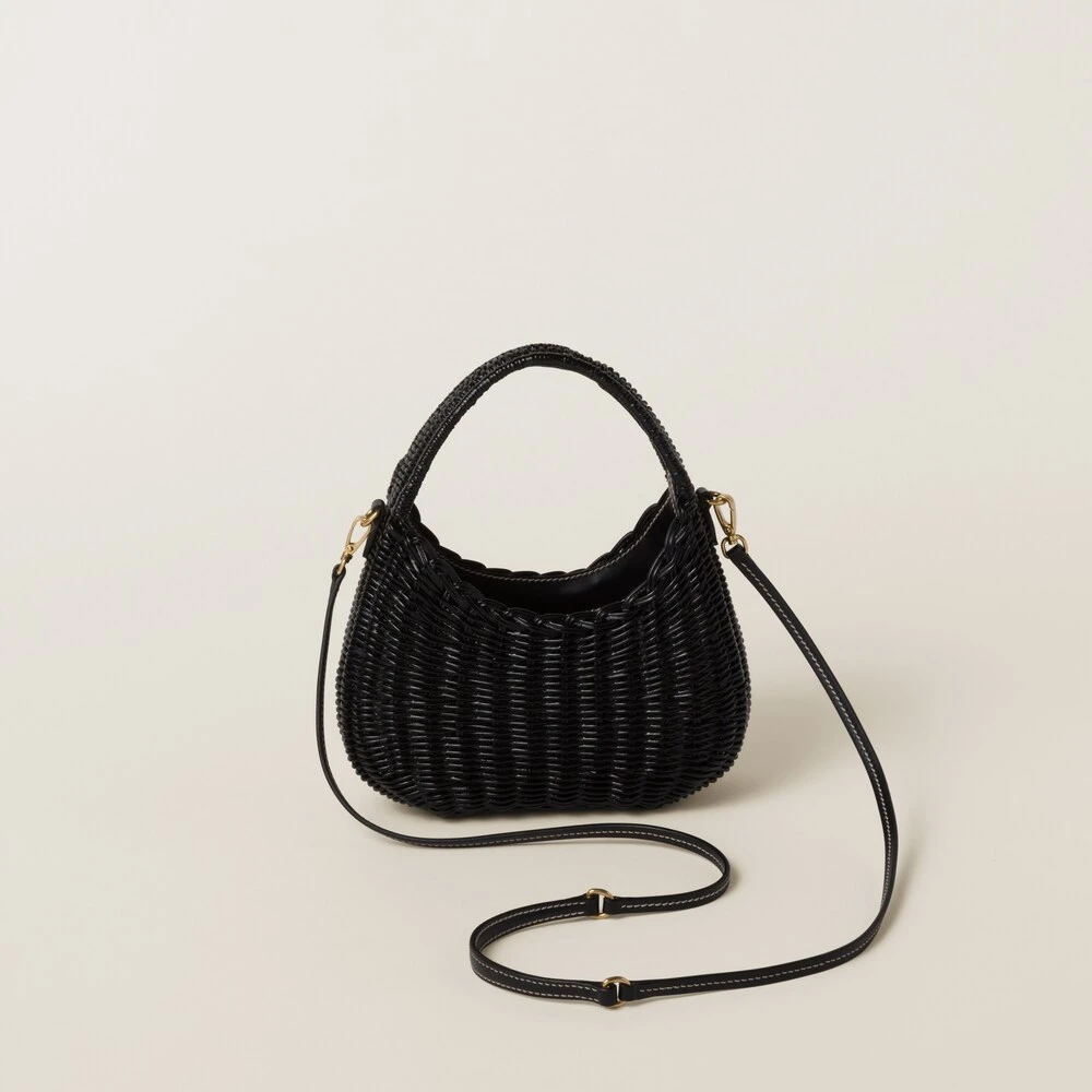 Miu Miu Wander Wicker Hobo Bag - Image 4