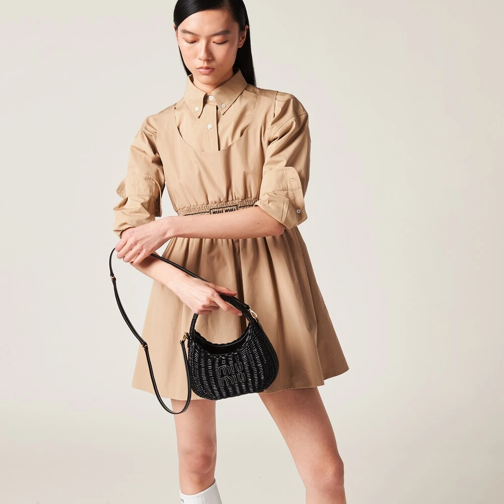 Miu Miu Wander Wicker Hobo Bag - Image 5