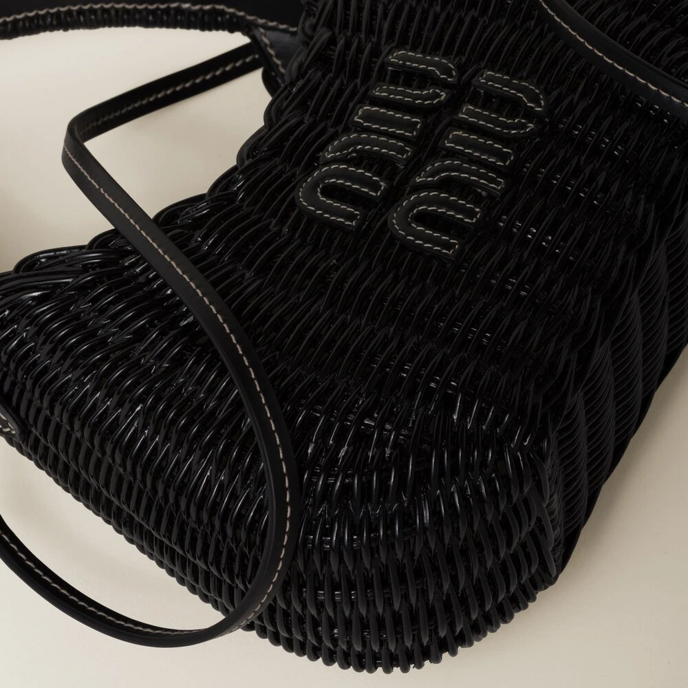 Miu Miu Wander Wicker Hobo Bag - Image 7