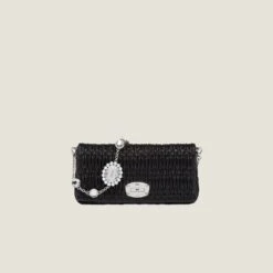 Miu Miu Iconic Crystal Cloqué Nappa Leather Bag