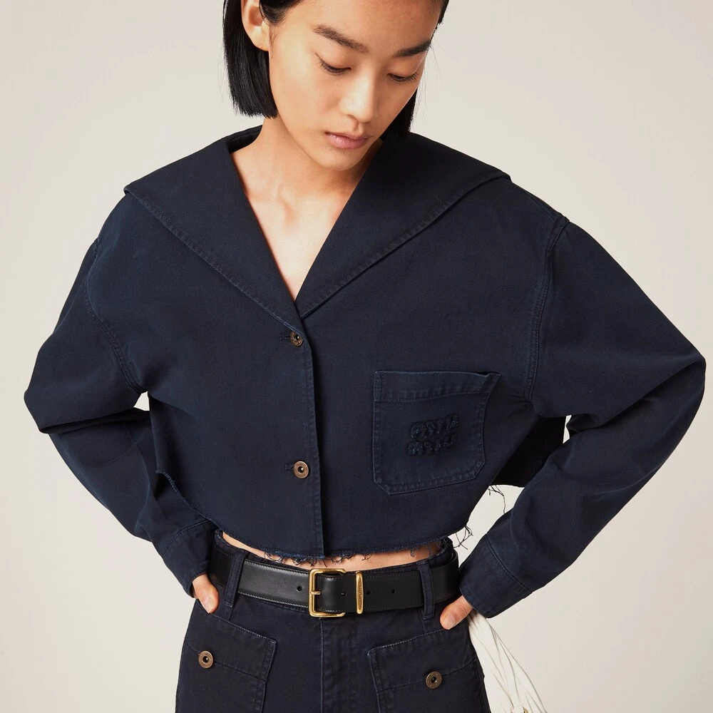 Miu Miu Drill Blouson Jacket - Image 4