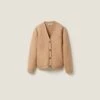 Miu Miu Wool And Nylon Knit Cardigan