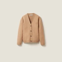 Miu Miu Wool And Nylon Knit Cardigan