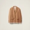 Miu Miu Single-breasted Camel Hair Jacket