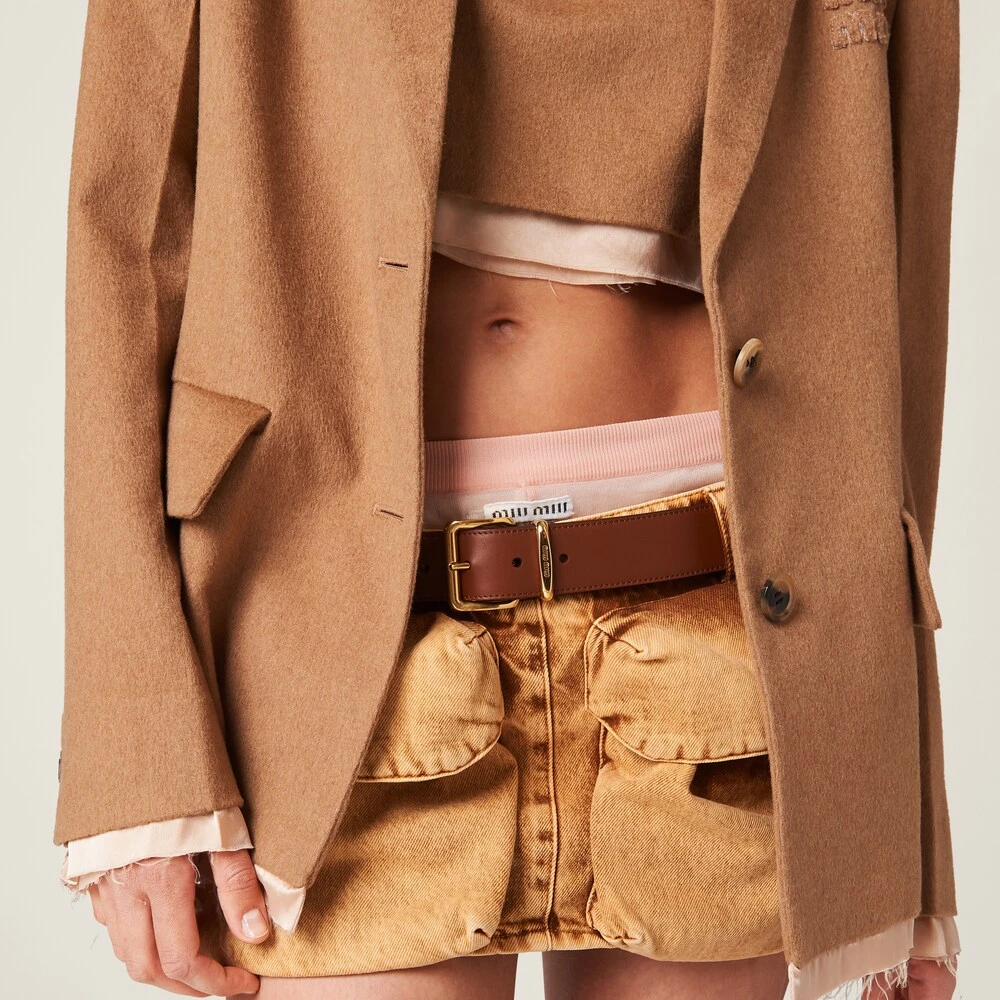 Miu Miu Single-breasted Camel Hair Jacket - Image 5