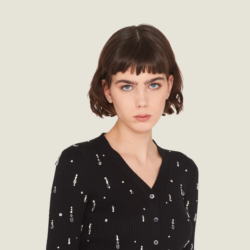 Miu Miu Embroidered Wool Cardigan - Image 4