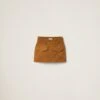 Miu Miu Garment-dyed Gabardine Miniskirt