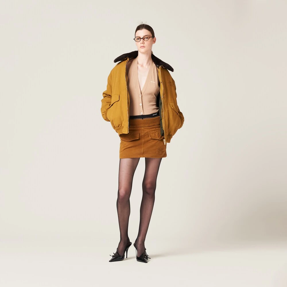 Miu Miu Garment-dyed Gabardine Miniskirt - Image 2