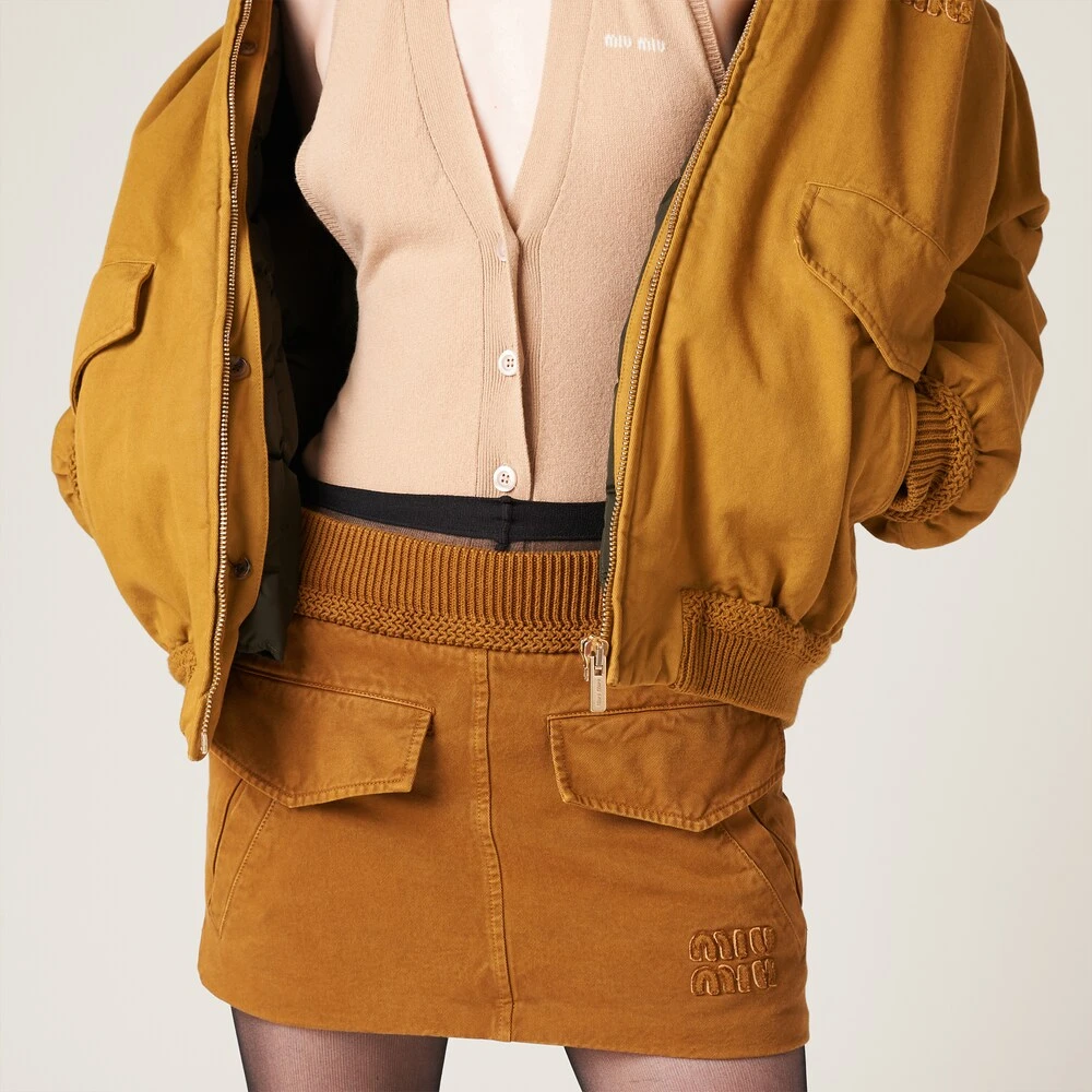 Miu Miu Garment-dyed Gabardine Miniskirt - Image 5