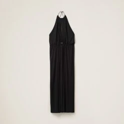 Miu Miu Organzine Halter Midi-dress