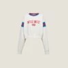 Miu Miu Printed Cropped Cotton Sweatshirt
