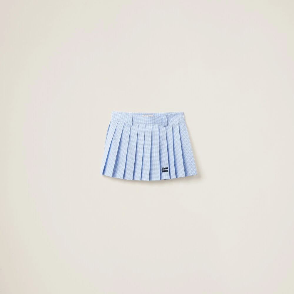 Miu Miu Gingham Check Skirt