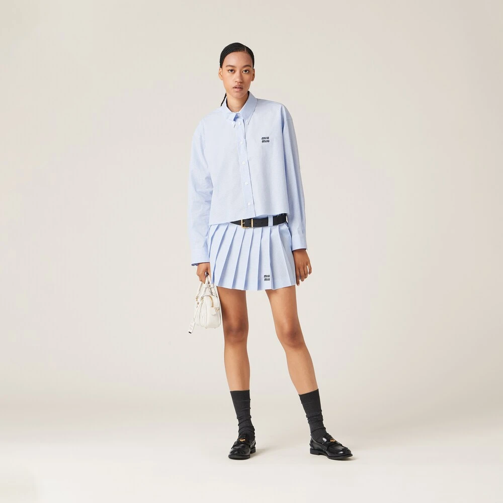 Miu Miu Gingham Check Skirt - Image 2