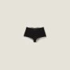 Miu Miu Ribbed Knit Panties With Logo
