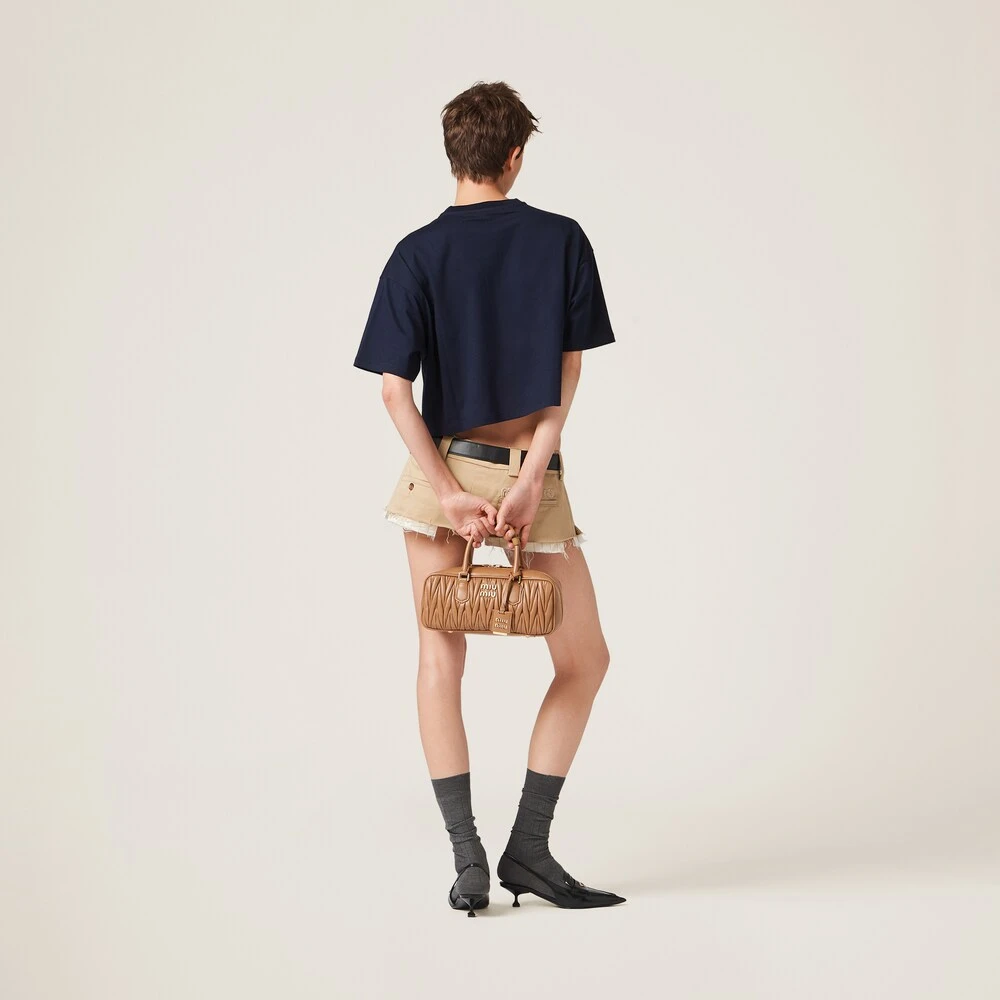 Miu Miu Cotton Jersey T-shirt With Embroidered Logo - Image 3