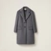 Miu Miu Single-breasted Velour Coat