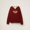 Miu Miu Cotton Fleece Sweatshirt With Embroidered Logo