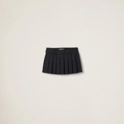 Miu Miu Pleated Pinstripe Skirt
