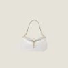 Miu Miu Leather Shoulder Bag With Snap Hook