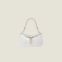 Miu Miu Leather Shoulder Bag With Snap Hook