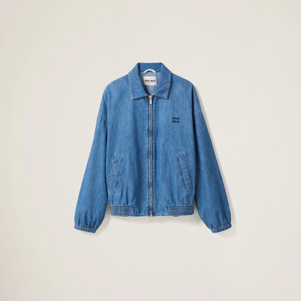 Miu Miu Chambray Blouson Jacket