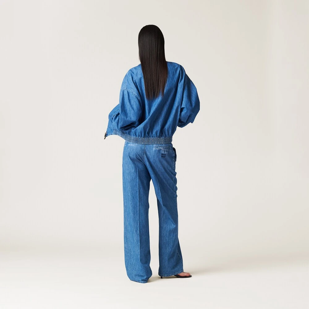 Miu Miu Chambray Blouson Jacket - Image 3