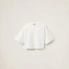 Miu Miu Cotton T-shirt With Crystals