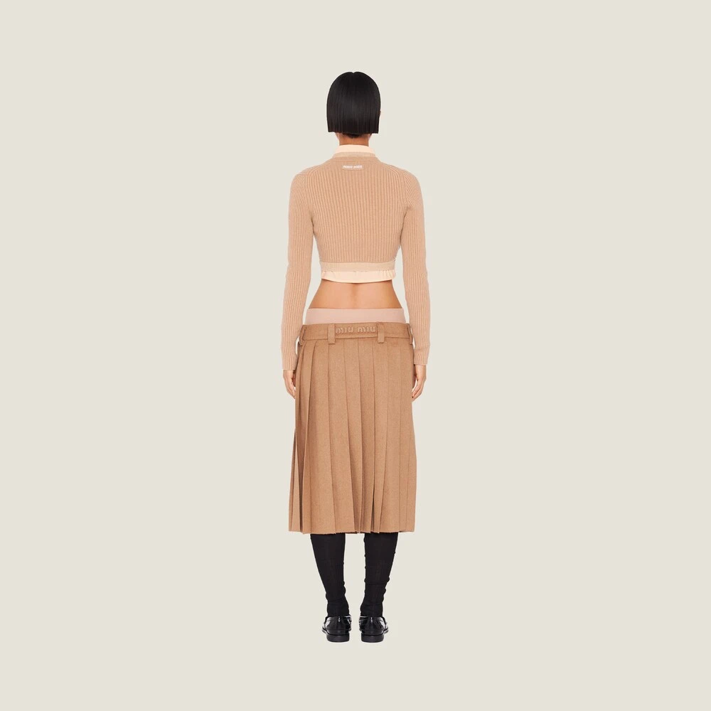 Miu Miu Camel-hair Skirt - Image 3