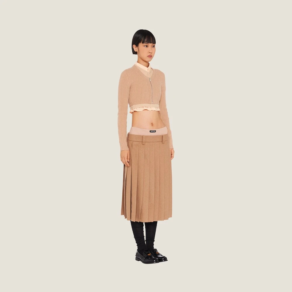 Miu Miu Camel-hair Skirt - Image 5