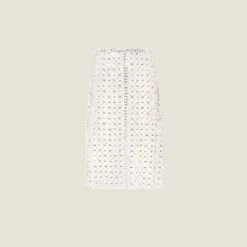 Miu Miu Embroidered Organza Midi-skirt