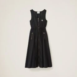 Miu Miu Sleeveless Technical Silk Dress