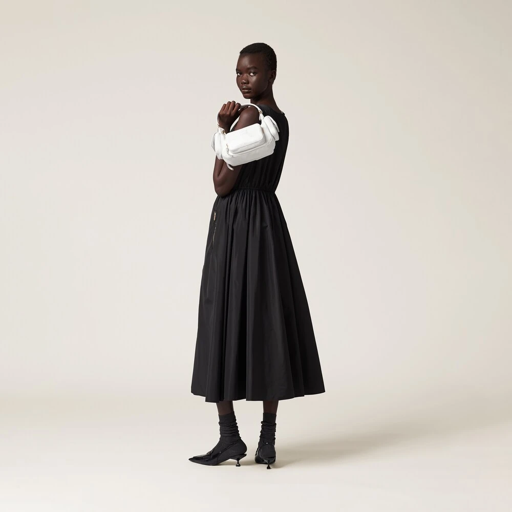 Miu Miu Sleeveless Technical Silk Dress - Image 3