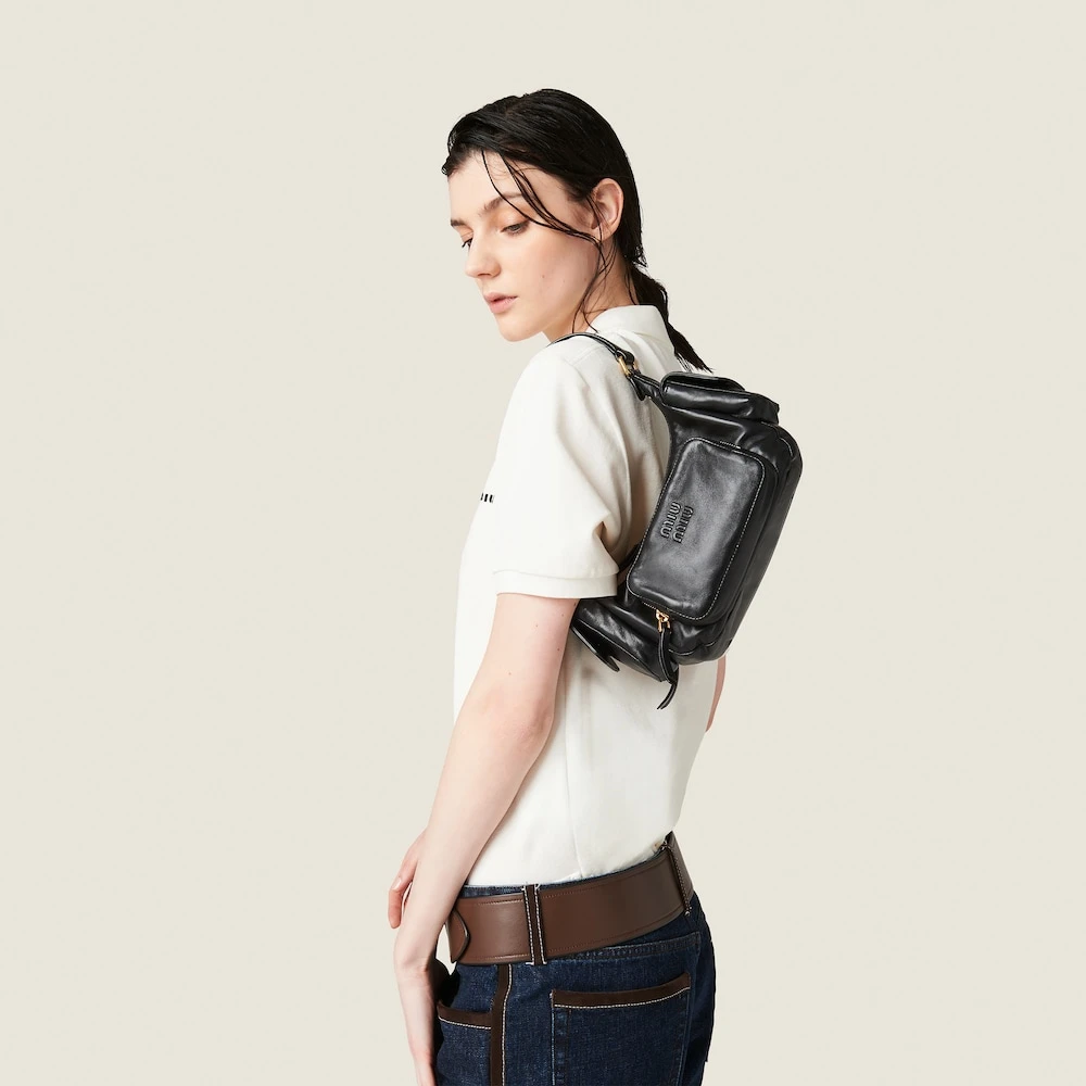 Miu Miu Nappa Leather Pocket Bag - Image 2