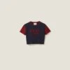 Miu Miu Jersey T-shirt With Embroidered Logo