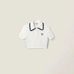 Miu Miu Knit Cotton Polo Shirt