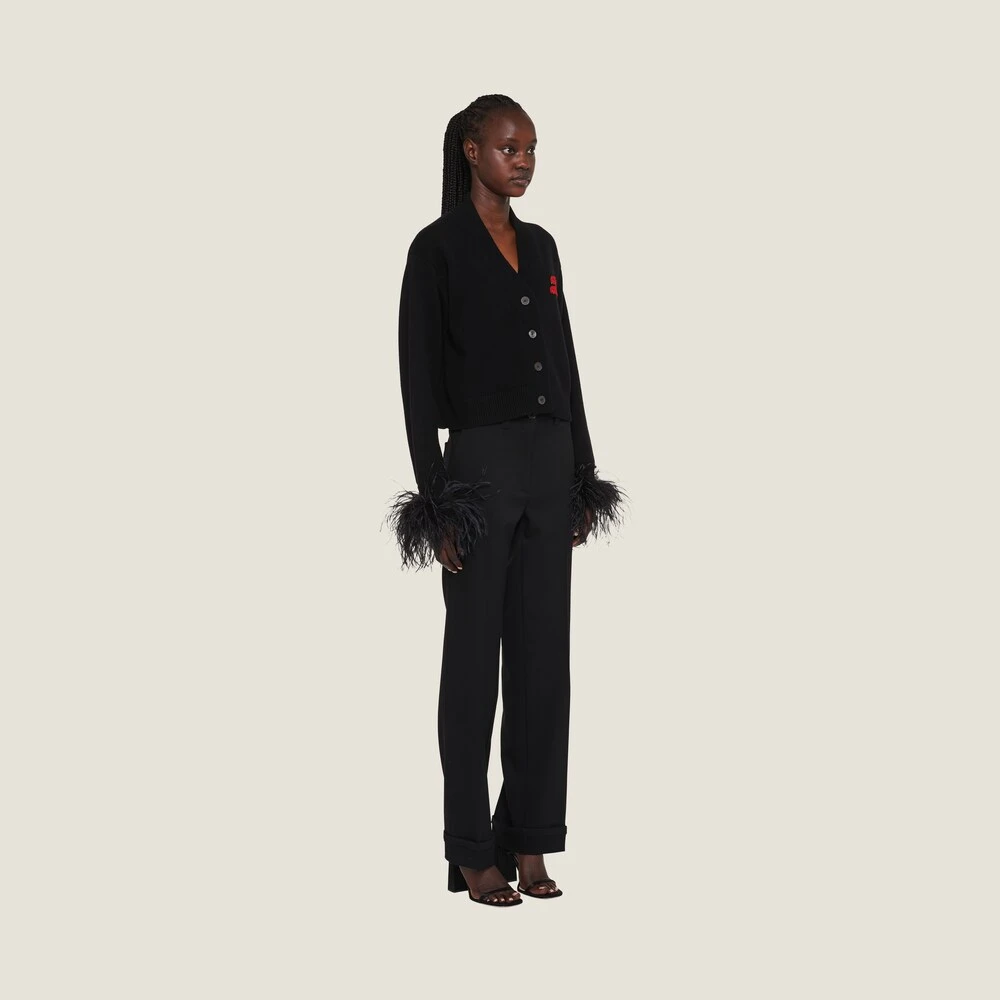 Miu Miu Cashmere Cardigan With Feathers - Image 5