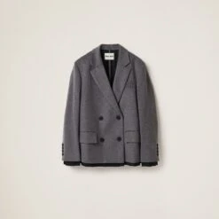 Miu Miu Double-breasted Velour Jacket