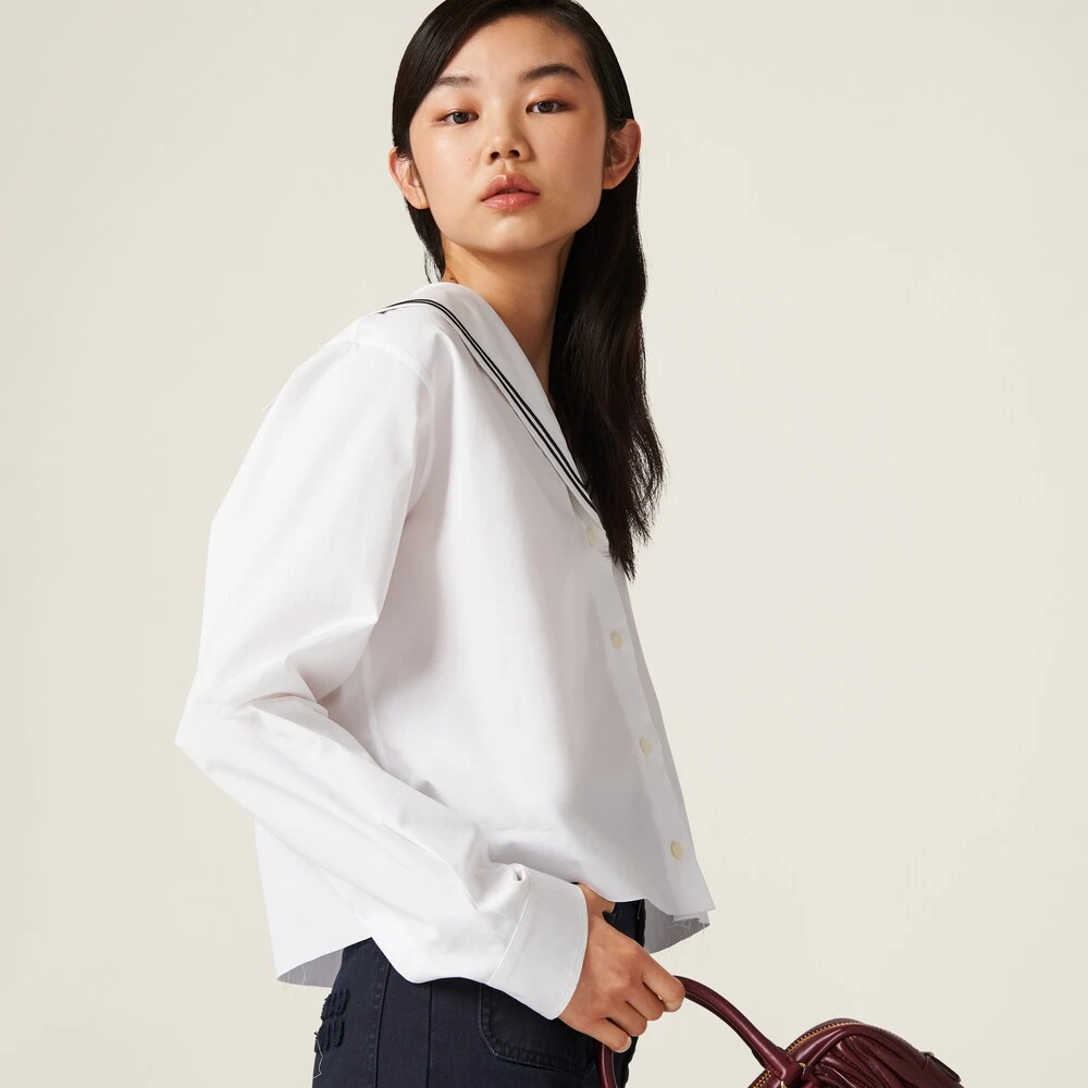 Miu Miu Sailor Poplin Shirt - Image 4