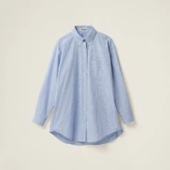 Miu Miu Striped Chambray Shirt With Logo