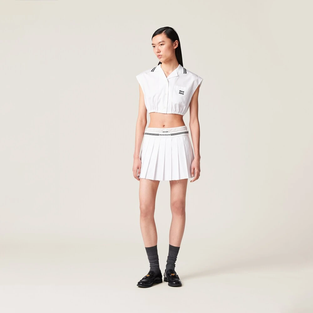 Miu Miu Poplin Top - Image 2