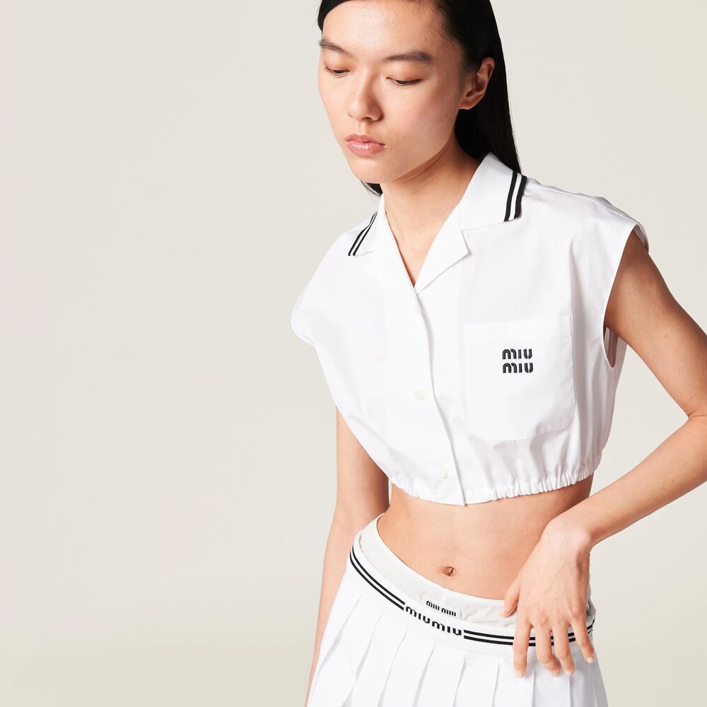 Miu Miu Poplin Top - Image 4