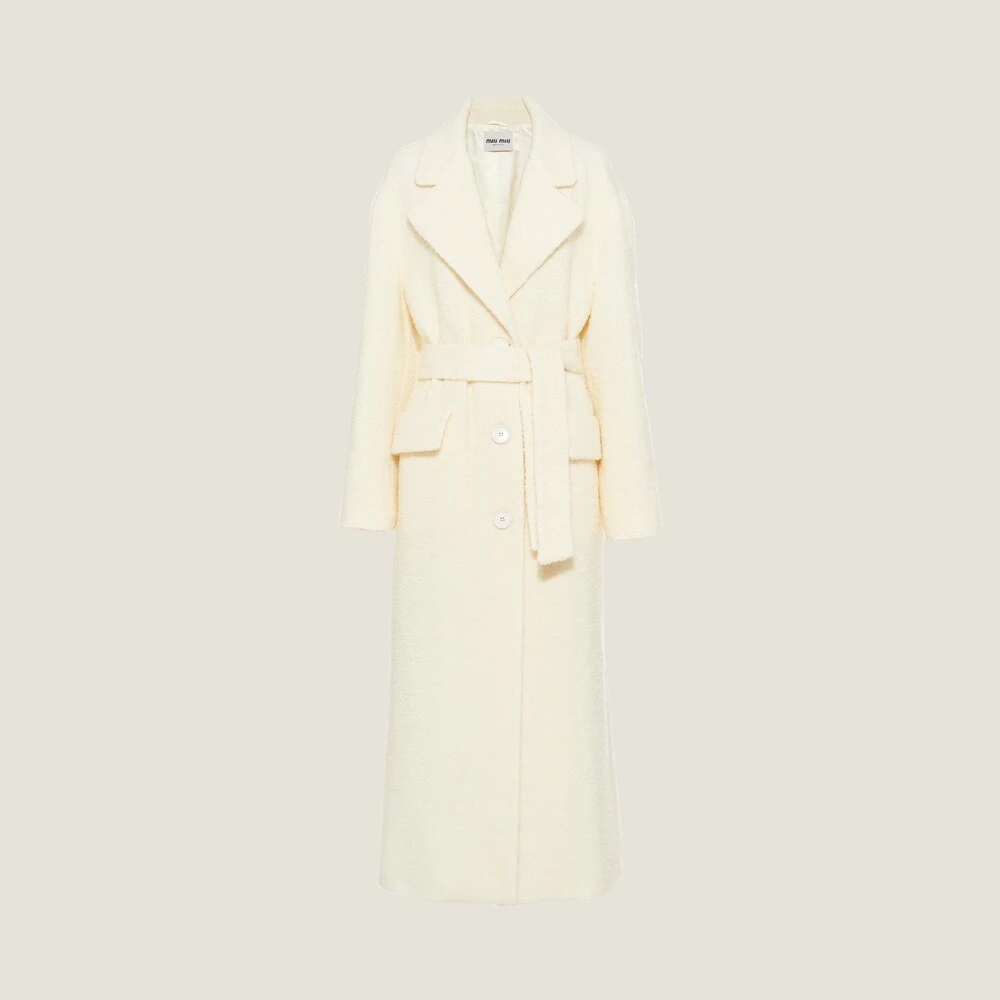 Miu Miu Single-breasted Bouclé Coat