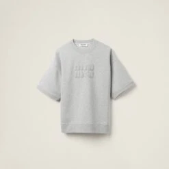 Miu Miu Embroidered Cotton Sweatshirt