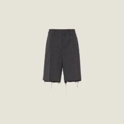 Miu Miu Embroidered Prince Of Wales Check Bermudas