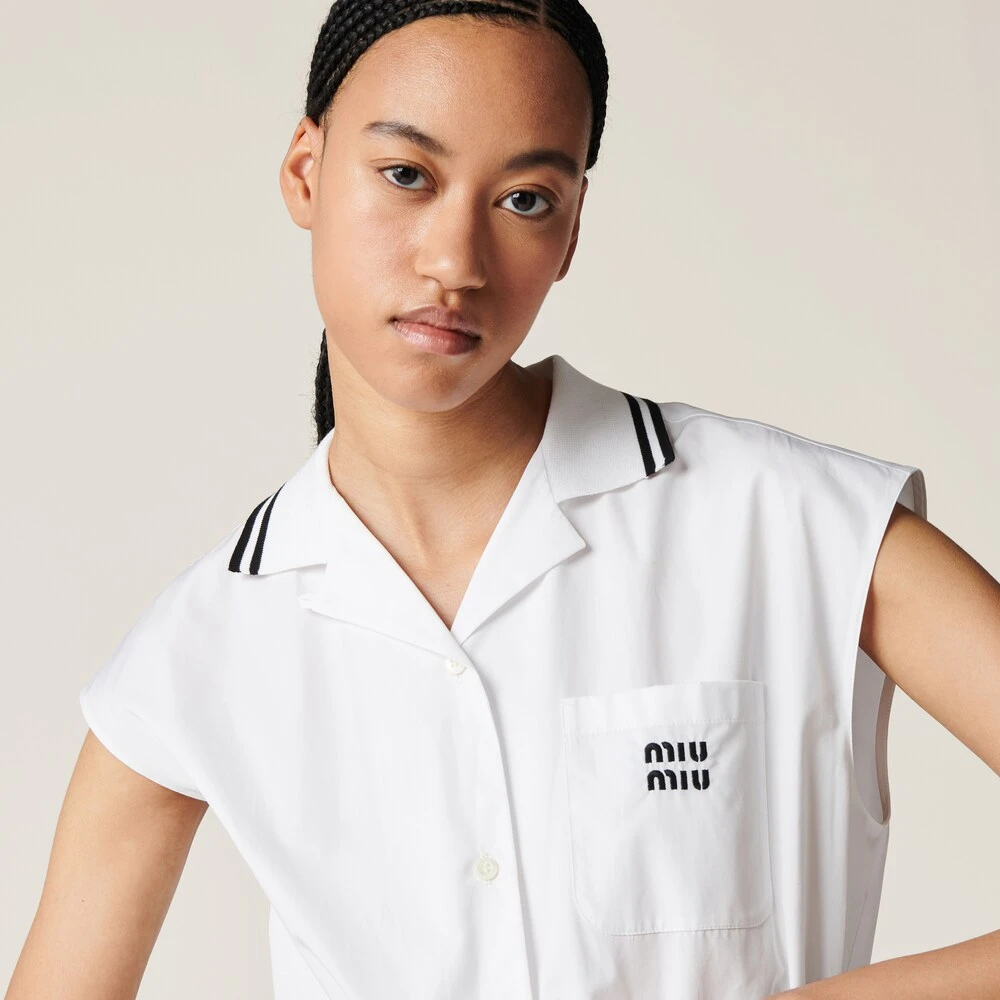 Miu Miu Poplin Midi-dress - Image 4