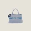 Miu Miu Denim Handbag With Jacquard Logo