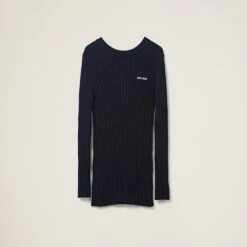 Miu Miu Cotton Knit Mini-dress