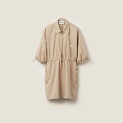 Miu Miu Cotton And Silk Mini-dress