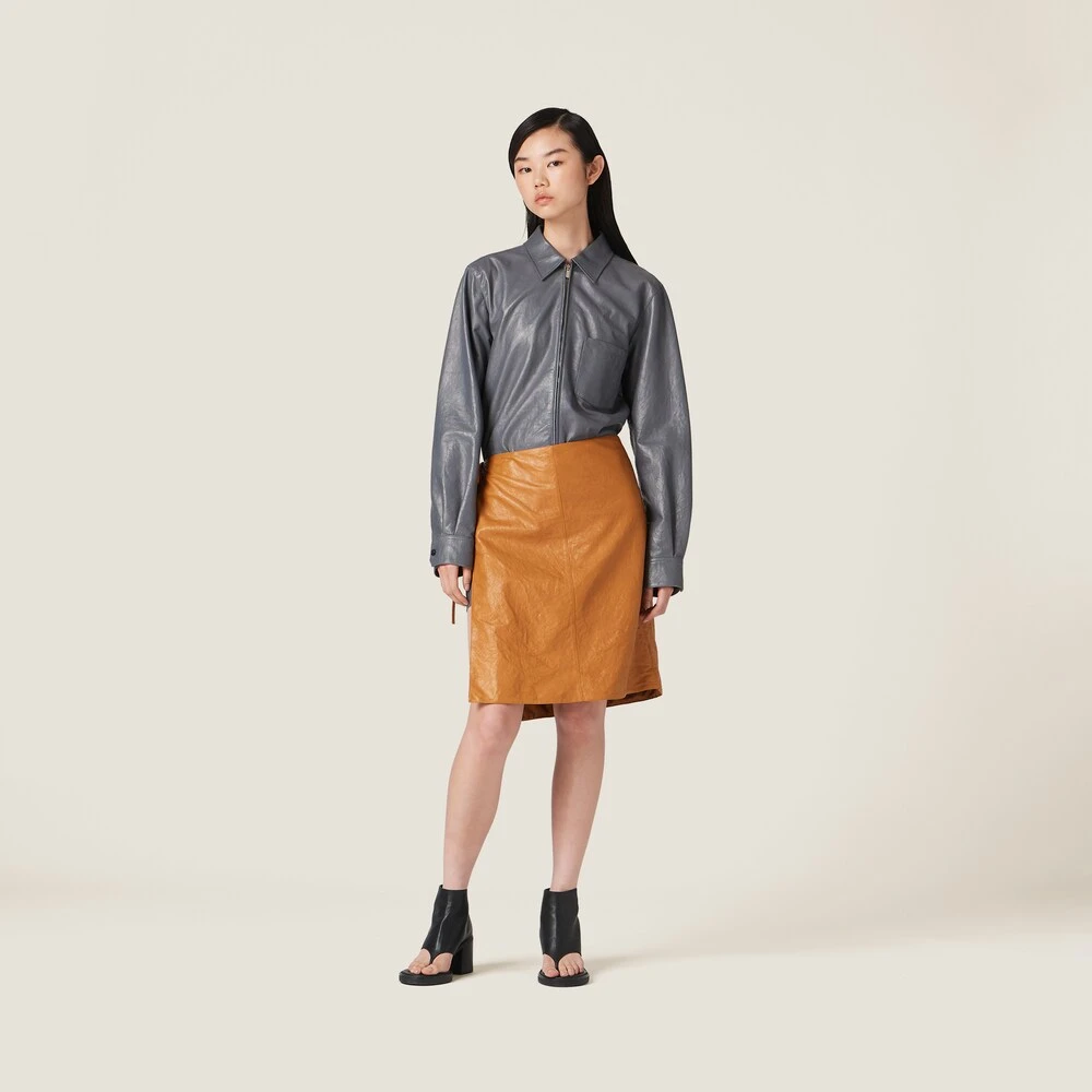 Miu Miu Nappa Leather Shirt - Image 2