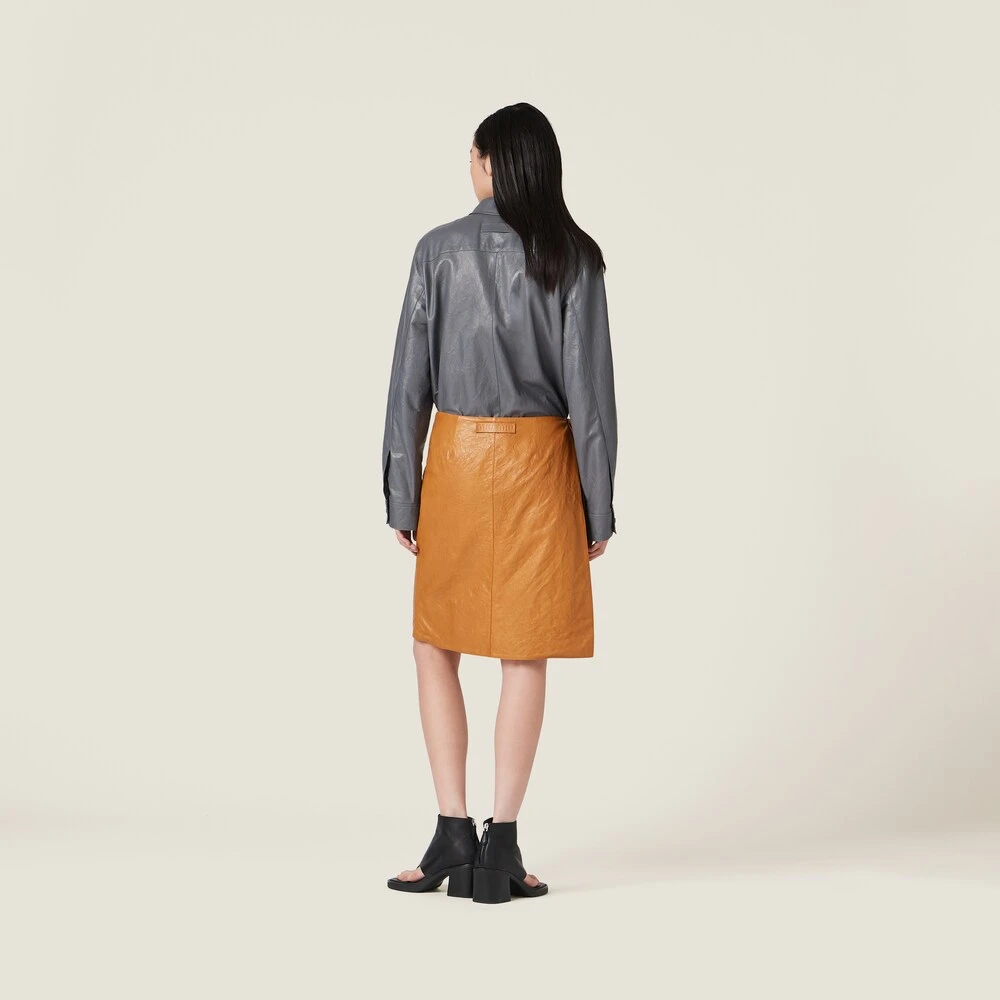 Miu Miu Nappa Leather Shirt - Image 3